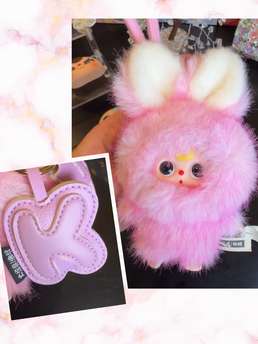 Baby Three “LETTER K” Super Mini Bunny Surprise Plush Series Blind Box Hot Pink